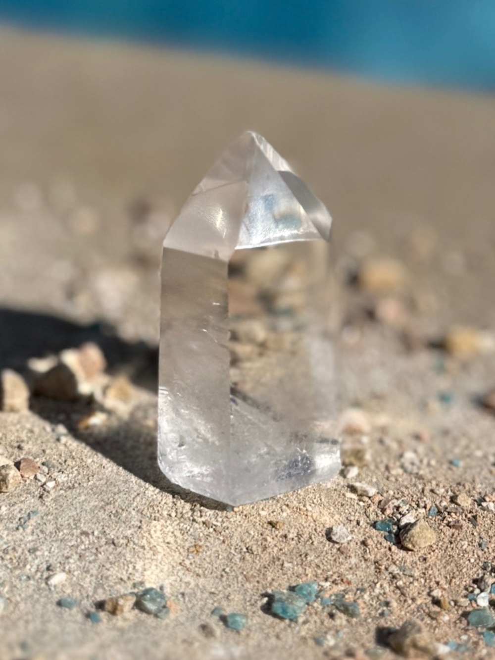 Russian High Polished Clear Quartz Tower Point Crystal